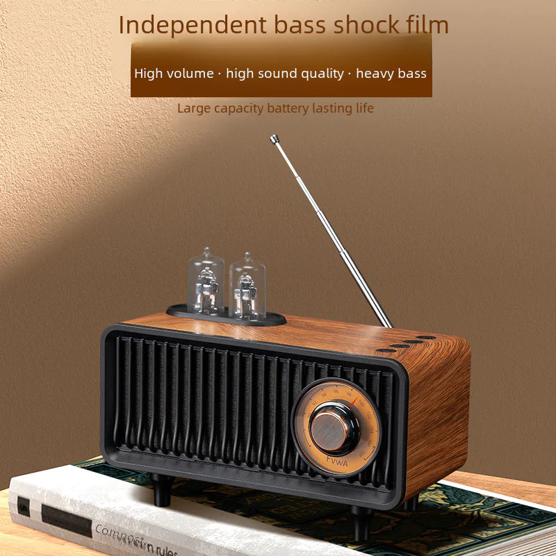 AS19 Retro Bluetooth Speaker with FM Radio and Bass
